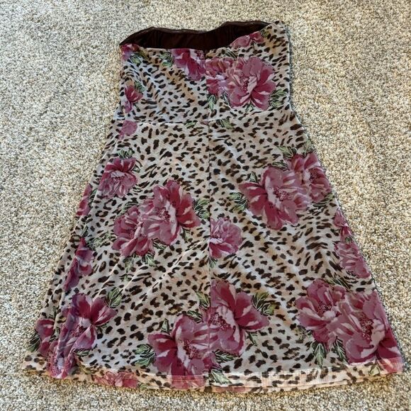 NWT Princess Polly Elaina Strapless Mini Dress | Size 4 | Leopard - Picture 4 of 8